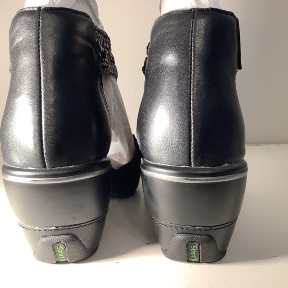 Jambu Black Leather Woven Sandals 9 - Picture 4 of 9